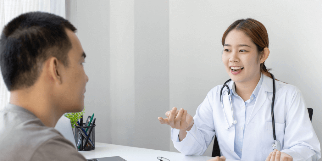 doctor with patient