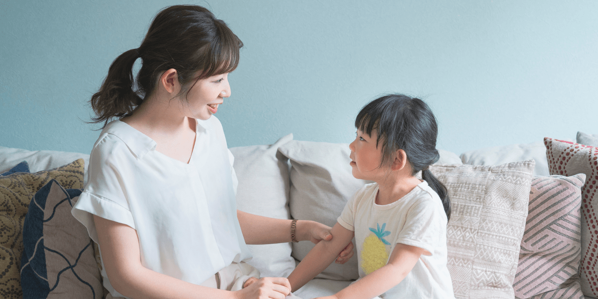 caregiver and child