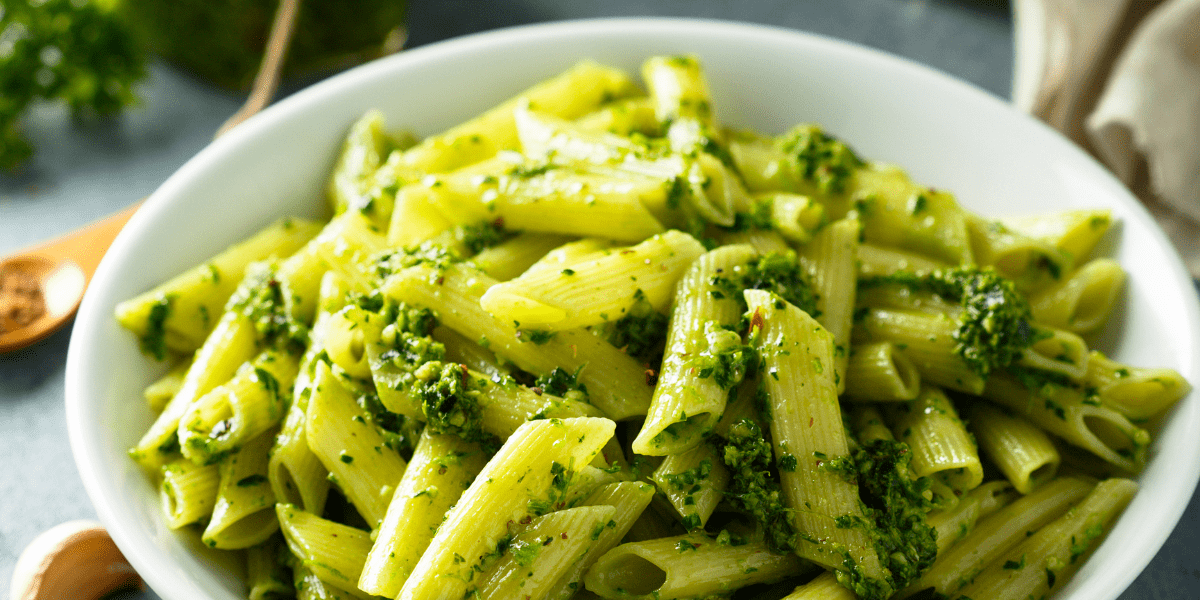 weed infused pesto pasta