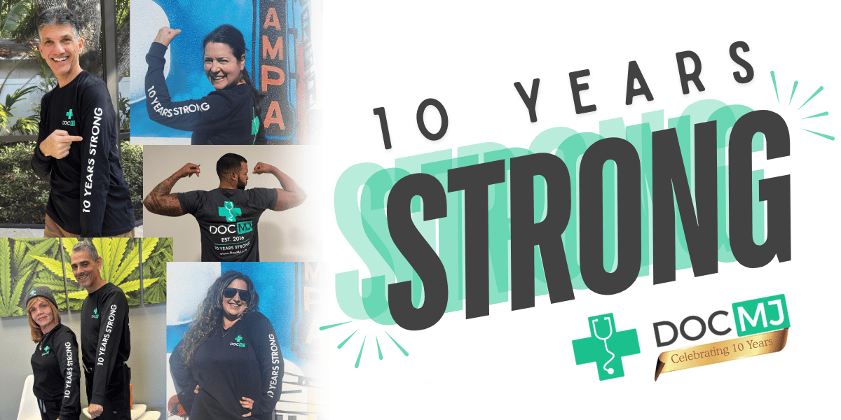 Celebrating 10 Years of Compassionate Care: DocMJ’s Decade of Making a Difference